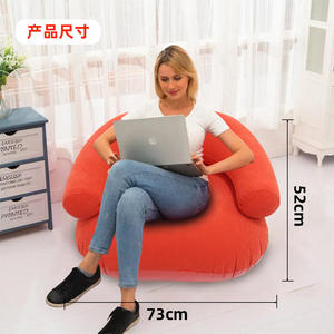 Sofá inflable tipo puf Cqsfy de 73 cm x 52 cm, suave, impermeable, portátil, individual, para interiores y exteriores, en forma de U. - Product Image 1