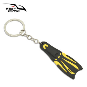 Porte-clés en forme de palmes en alliage, accessoires de plongée, souvenir de plongée sous-marine AOW OW, fermeture éclair PS-031 - Product Image 6