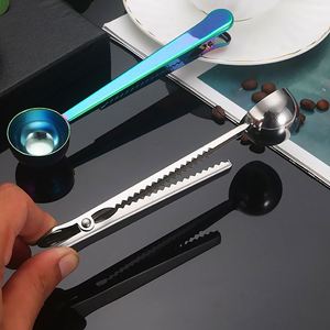 Cuillère à café 2-en-1 Hyri en acier inoxydable avec manche long et pince de scellage pour sachets alimentaires, cuillère doseuse pour lait en poudre - Product Image 6