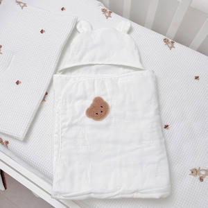 Ins nouveau-né <span class=keywords><strong>coton</strong></span> 6 couches <span class=keywords><strong>gaze</strong></span> absorbante bébé serviette <span class=keywords><strong>de</strong></span> <span class=keywords><strong>bain</strong></span> bébé serviette enveloppante enfants à capuche <span class=keywords><strong>Cape</strong></span> serviette enveloppante - Product Image 6