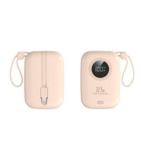 Power Bank 20000mAh 22.5W PD Pengisian Cepat Layar L Tahan Air dengan Antarmuka Dual USB-C Type-C dan Kabel USB-C