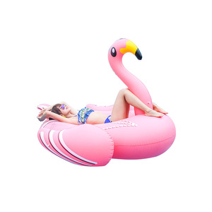2022 summer animal shaped water floating pool toys for kids flamingo shaped water floating inflatable flamingo