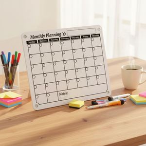 2025 Colorful Custom Dry Erase Magnetic Fridge <b>Calendar</b> Acrylic Dry Erase Whiteboard - Product Image 1