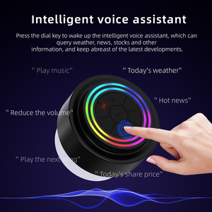 Double Small RGB Light IP67 Speaker AI Speaker Smart Voice Control Portable Smart Voice Control <strong>Assistant</strong> Bluetooth Speaker - Product Image 4