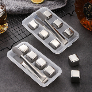 Nhà Sản Xuất Cung Cấp Trực Tiếp Thép Không Gỉ Ice Cubes Whiskey 304 Kim Loại Ice Cao răng Cube - Product Image 3