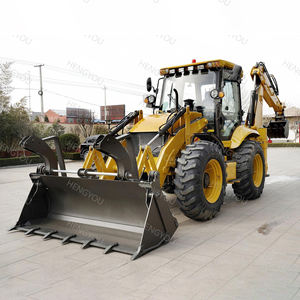 베스트 셀러 4X4 유압 굴삭기 로더 중국 백호 로더 건설 작업을위한 바퀴 달린 백호 로더 - Product Image 2