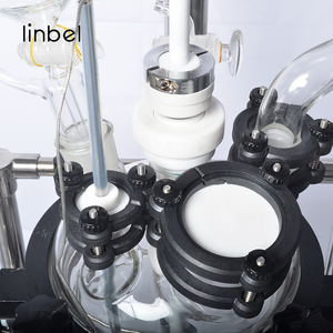 Réacteur en verre borosilicate 3.3 à double enveloppe 5L 10L 20L 30L 50L 100L 200L - Product Image 6