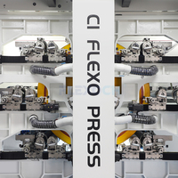 Machine d'impression flexographique à rouleau de servomoteur sans engrenage 6 + 1 couleurs à grande vitesse pour papier kraft