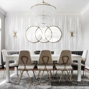 Amerikan klasik BOHEMIA Modern ahşap sanat İskandinav tavan aydınlatma avize beyaz ahşap boncuk tasarım oturma kolye ışıkları için - Product Image 5