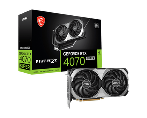 การ์ดจอ MS1 Geforce RTX4070ซุปเปอร์12g เวนตุส2X OC 12GB GDDR6X 192-bit 21 Gbps GeForce RTX4070 Super 12g Ventus - Product Image 2