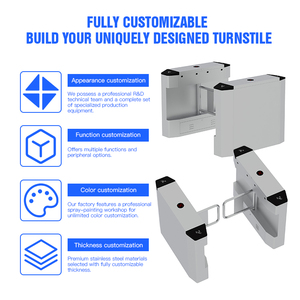 Porte tourniquet à rabat polyvalent HCW avec code QR et lecteur de cartes pour les arénas de sport et la billetterie - Product Image 4