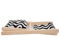 Hamac de cou portable et pliable Hangrui en tissu Oxford avec cadre en bois et poche pour la nuque, idéal pour la plage, le parc et la salle de sport