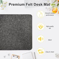 Tapis de bureau grand format à prix d'usine, épaisseur 4 mm, en feutre, antidérapant, tapis de souris étendu pour clavier et ordinateur portable, pour la décoration de bureau