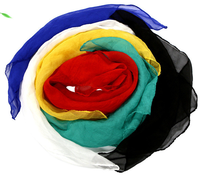Écharpes de jonglage carrées en soie, 8 couleurs, accessoires de performance de magie de rue, pour un usage unisexe