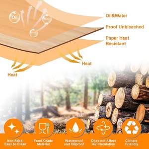 Offre Spéciale 6.3 pouces/8 pouces/9 pouces papier enduit de Silicone sulfurisé doublures de <span class=keywords><strong>friteuse</strong></span> à <span class=keywords><strong>Air</strong></span> Double face pour Amazon Target pour Walmart Temu - Product Image 3