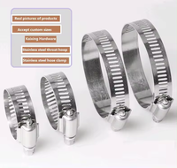 Colliers de serrage pour tuyaux HJYAJZT en acier inoxydable, style américain, galvanisés, avec boulons de type collier de serrage pour tuyaux