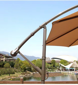 3M Modern Outdoor Patio Umbrella Waterproof Aluminum Frame Square Polyester Solar Powered LED <b>Lights</b> Cantilever Offset Hanging 8 - Product Image 4