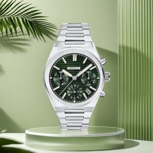 Montre-bracelet de luxe pour homme à quartz chronographe, cadran lumineux personnalisé de 42 mm, boîtier de 10 mm, bracelet en caoutchouc, style affaires, mode et sport, aiguilles de cadran - Product Image 5