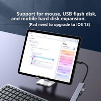 SYONG 4K USB-C Hub Adapter 7-in-1 Stromversorgter USB-C Multiport-Hub mit HDMI 1.4, PD, USB 3.1, USB 2.0, SD TF Kartenleser USB-Hub