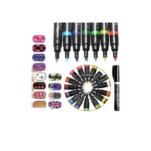16 Farbe Nail Art Pen Malerei polnische Punkt zeichnung UV Gel Design Maniküre Acrylfarbe Beauty Tools Dekorationen