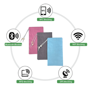 Sac de <span class=keywords><strong>protection</strong></span> anti-<span class=keywords><strong>ondes</strong></span> <span class=keywords><strong>électromagnétiques</strong></span> pour téléphone avec doublure en cuivre et nickel - Product Image 6