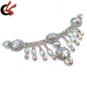 Connettore per abito carnevale <span class=keywords><strong>con</strong></span> strass applique connettore per Bikini in cristallo - Product Image 3