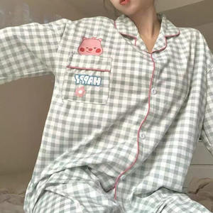 ชุดนอนลายทาง<span class=keywords><strong>รูป</strong></span>สัตว์ผ้าคอตตอนเมฆใหม่สำหรับผู้หญิงชุดใส่อยู่บ้านลายการ์ตูน<span class=keywords><strong>น่า</strong></span><span class=keywords><strong>รัก</strong></span>หวานๆสำหรับฤดูใบไม้ร่วง - Product Image 3