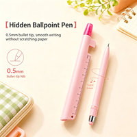 Stylo multifonction BECOL promotionnel 5 en 1, stylo à bille coloré en plastique ABS avec règle, stylet, support de téléphone et marqueurs