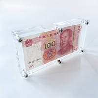 Étui de présentation en acrylique pour billets de banque, support de collection avec vis