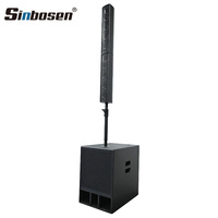 Système de haut-parleurs colonne amplifiés avec Line Array et Subwoofer