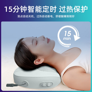 Neck Massager Pillow <b>Light</b> Gray <b>Plug</b> In Kneading Heat Therapy For Neck Shoulder Back Waist Hip Legs - Product Image 4