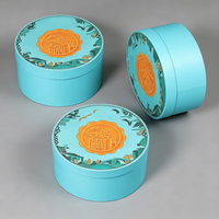 Boîte d'emballage rigide cylindrique de luxe, logo personnalisé en relief, papier d'amidon de maïs, boîtes cadeaux pour chocolats et biscuits, fermeture magnétique, diviseurs