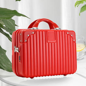 Estuche Cosmético Naranja de 14 Pulgadas, Material ABS/PC, Cierre de Cremallera, Bolsa de Viaje Portátil para Uso Casual, Diseño de Color Sólido - Product Image 4