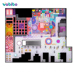 Grand toboggan arc-en-ciel, piscine à balles en mousse, blocs d'escalade, équipement de jeu souple pour tout-petits, aire de jeux pour enfants, trampoline Vabibo - Product Image 2