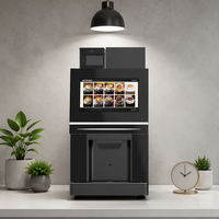 Machine à café expresso Jetinno JL26B-ES4C avec écran tactile de 14 pouces et réservoir de poudre instantanée de 3 L