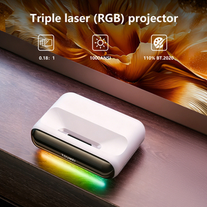 Proyector Láser RGB UST de 100 Pulgadas, 1000 ANSI, Distancia de Proyección de 0.18 (22 cm), Proyector de Cine <span class=keywords><strong>en</strong></span> Casa Inteligente Portátil DLP 3D HD con Estuche de Viaje - Product Image 2