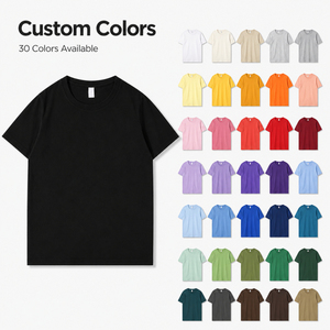 Camiseta Oversize Lisa con Logotipo Personalizado, Algodón Peinado de Alto Gramaje, Ropa para Hombre, Streetwear, Servicio de Impresión Gráfica, Proveedor Líder - Product Image 3