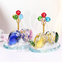 Produit phare : Artisanat en cristal de haute qualité, écologique, en forme de double oiseau, transparent et brillant, pour décoration intérieure moderne et souvenir