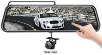9.66 pouces IPS Streaming miroir moniteur GPS voiture DVR Dash Cam avec Double caméra caméra de recul enregistreur vidéo affichage pour voitures