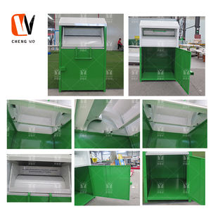 Venta al por mayor, logotipo personalizado, impermeable, antioxidante y ladrón, acero fuerte, Metal, reciclaje <span class=keywords><strong>de</strong></span> <span class=keywords><strong>libros</strong></span>, Papelera para donar ropa - Product Image 2