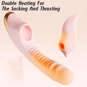 加熱式2in1着脱式アプリスマートリモコン吸引ストレッチマッサージスティックセックストイ、クリトリス吸引バイブレーター - Product Image 6