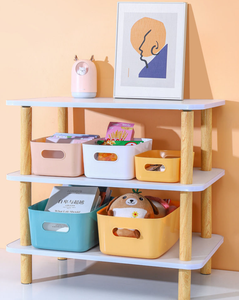 Panier de rangement de bureau ouvert pour jouets, cosmétiques, livres et papeterie - Conteneur en plastique écologique et imperméable - Product Image 4