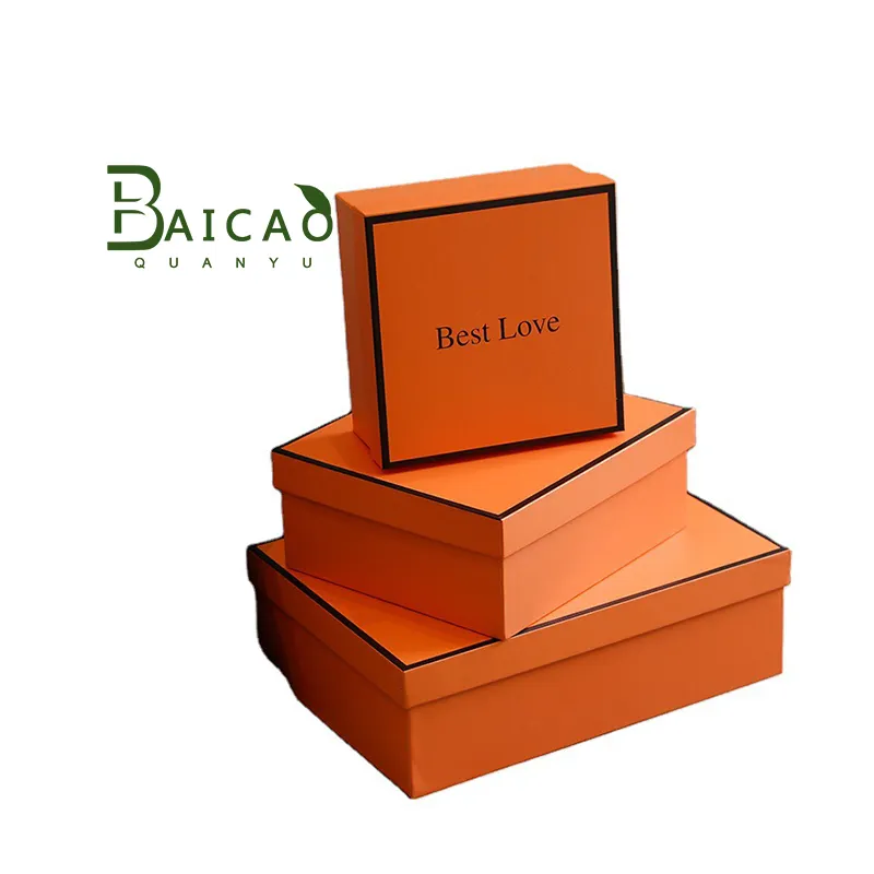 निर्माता शिशुओं के लिए नारंगी लिपस्टिक सौंदर्य प्रसाधन इत्र उपहार सेट उपहार पैकेजिंग उपहार बॉक्स