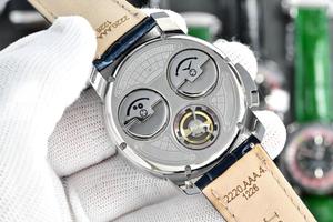 <span class=keywords><strong>Montre</strong></span> mécanique automatique de luxe pour homme <span class=keywords><strong>Jacob</strong></span> Roulette Time, cadran de 44 mm, bracelet en cuir - Product Image 4