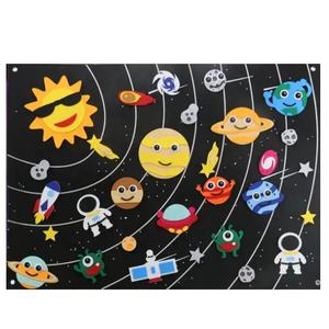 König Kids Planetarisches Universum DIY Filz-Lernspielzeug für Kinder Sicheres Filz-Busy-Board Montessori-Spielzeug für Kinder - Product Image 1