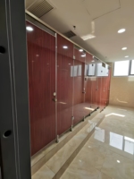 Système de cloisons de salle de bain modulaires en panneaux HPL compacts et modernes, écologiques et durables, pour hôtels et hôpitaux