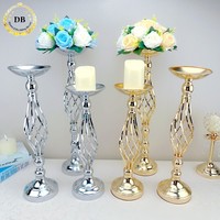Support de fleurs en métal doré robuste, décoration de table de mariage, centre de table pour boules de fleurs artificielles