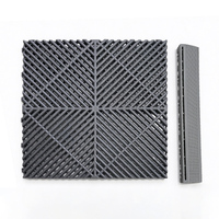Dalles de sol de garage en PP robustes 40cm*40cm*1.8cm, tapis en plastique anti-huile à emboîtement pour garage et lavage de voitures