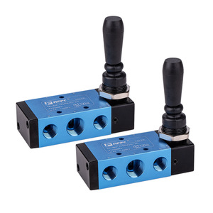 วาล์วควบคุมทิศทางแบบแมนนวล 5 ทาง รุ่น Nfpc 4H310-10S แรงดัน 0.8 Mpa แบบเกลียวใน มุมโค้งงอ - Product Image 2