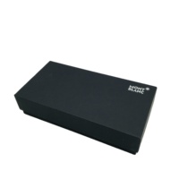 SM-LH099 boîte cadeau rigide noire de luxe de première marque avec finition mate à l'extérieur et impression du logo